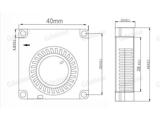 GDSTIME 4010 24v Blower Fan - 35dBA 9500RPM_3183