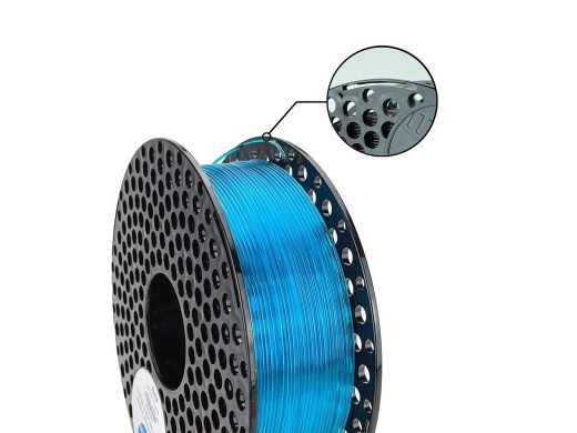 AzureFilm PETG Blå Transp. 1Kg: Kvalitets 3D print filament fremstillet i EU