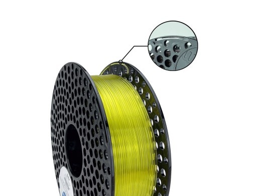 AzureFilm PETG Gul Transp. 1Kg, EU-Fremstillet Højkvalitets 3D Printer Filament