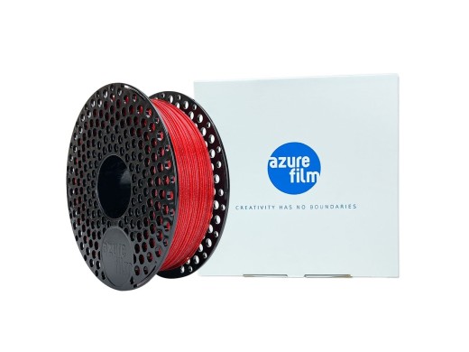 AzureFilm PLA Rød Glitter 1Kg - Høj Kvalitet 3D Print Filament
