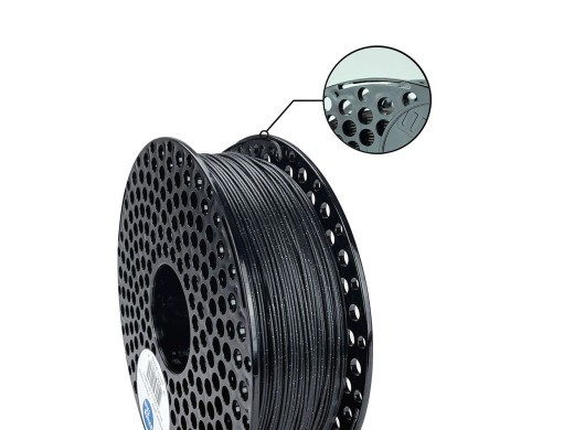 AzureFilm PLA Black Glitter 1Kg: High-Quality, No Clog 3D Filament