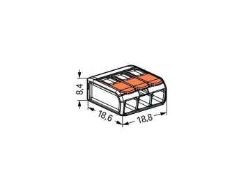 WAGO 3x Terminal Block: 0.08-4.0mm Universal Electrical Connector 2