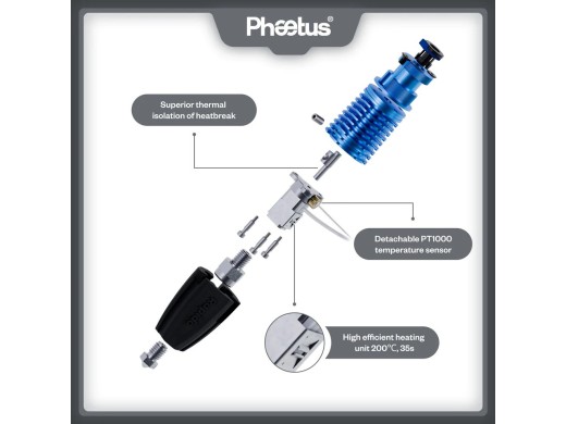 Opgraderet Phaetus Rapido Plus v2 PT1000 - Ny 3D-Print Teknologi