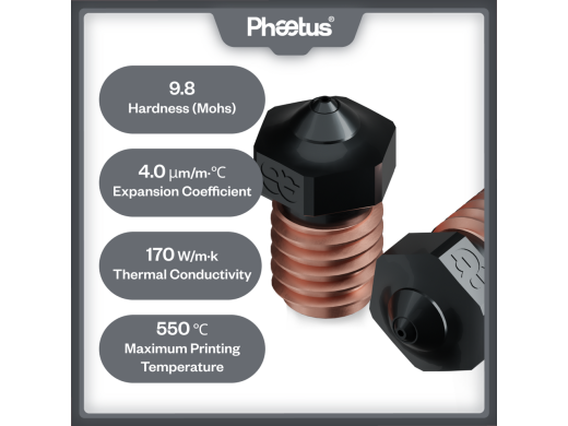 Phaetus Silicon Carbide Nozzle: Ultimate 3D Printing Precision