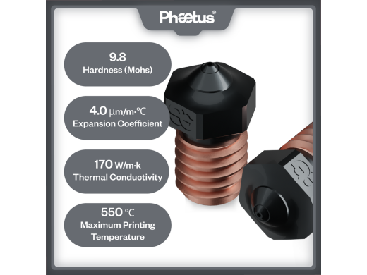 Phaetus Silicon Carbide Nozzle: Ultimate 3D Printing Precision