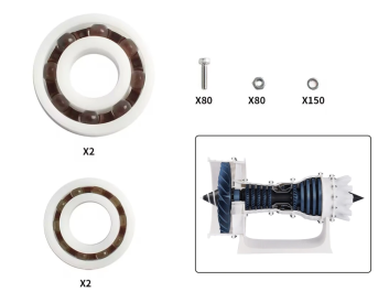 Jetmotor Modelsæt: DIY 3D-Printbar Turbofan Replika