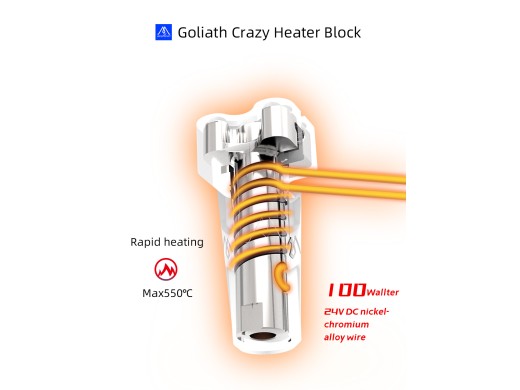 Goliath Heater Block 550°C | 3D Printer Hotend