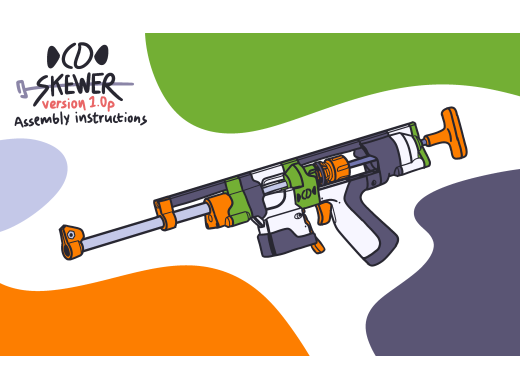 Skewer Foam Blaster Hardware Kit | Open Source T-Pull Design