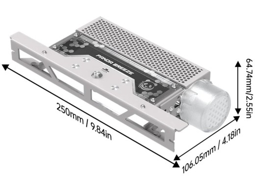 BIQU Panda Breeze – Crossflow Cooling Fan with LED for Bambu Lab A1