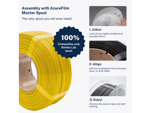 AzureFilm Refill PETG Hyper Speed Filament – Blå