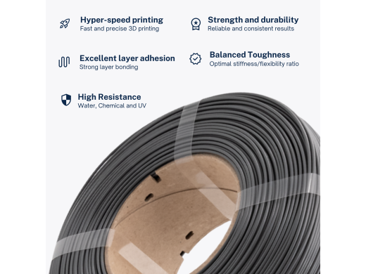 AzureFilm Refill PETG Hyper Speed (10kg black + 2x Master Spool)