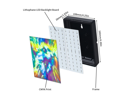 Lithophane LED Backlight Board Kit 2 pcs