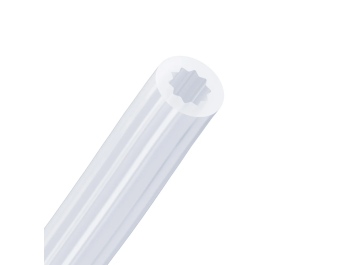 Stjerneformet PTFE slange 4 mm OD - Hvid