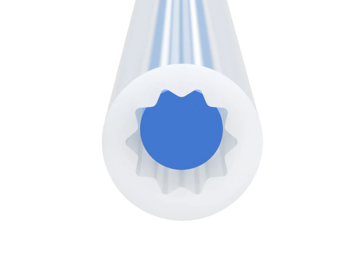 Star-Shaped PTFE Tube 4 mm OD - White