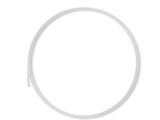 Stjerneformet PTFE slange 4 mm OD - Hvid