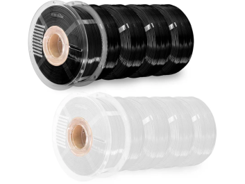 AzureFilm Refill PETG Hyper Speed (5x hvid 5x sort + 2x Master Spool)