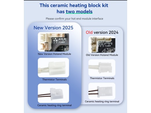 K1 Ceramic Hotend Kit – 2025 Connector Version, 0.4mm