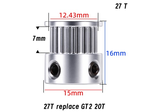 Pulley 1.5GT 27T – 5 mm Bore/ID