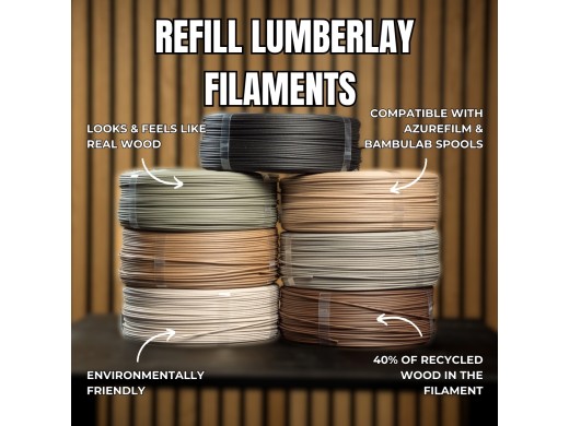 AzureFilm Refill LumberLay Pine – 750g Wood Filament